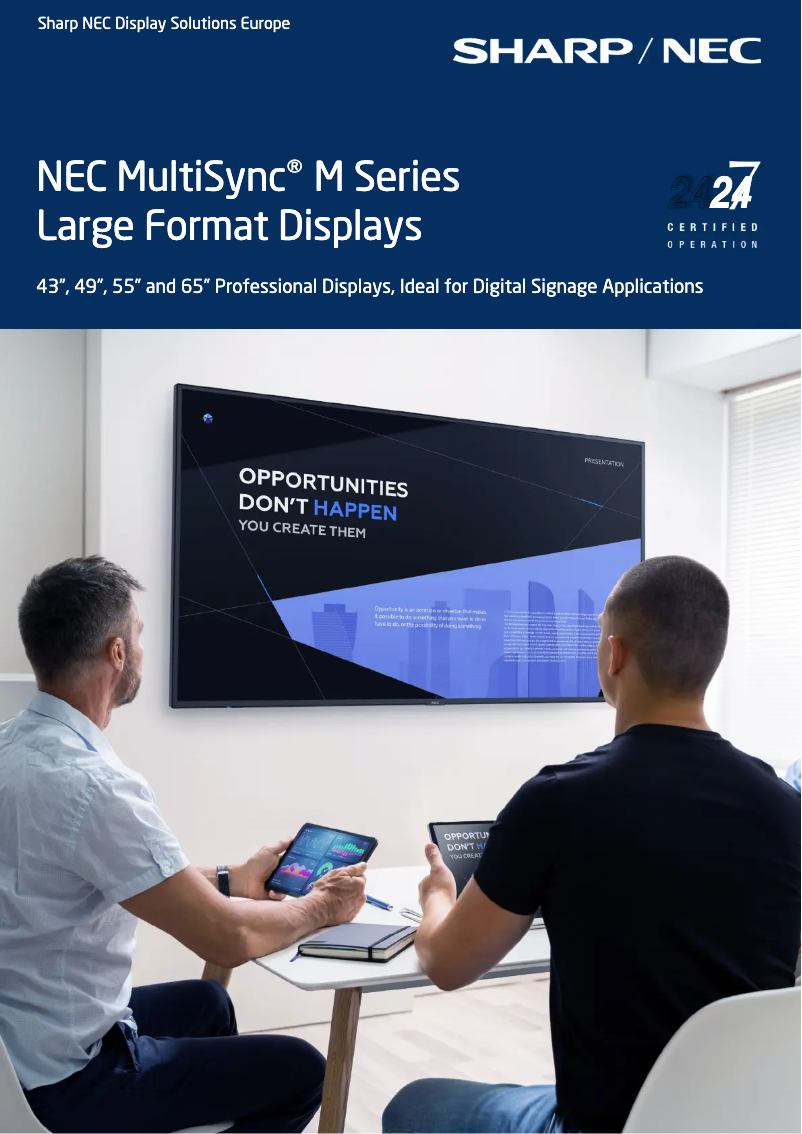 Página 1 del manual Folleto NEC MultiSync M651