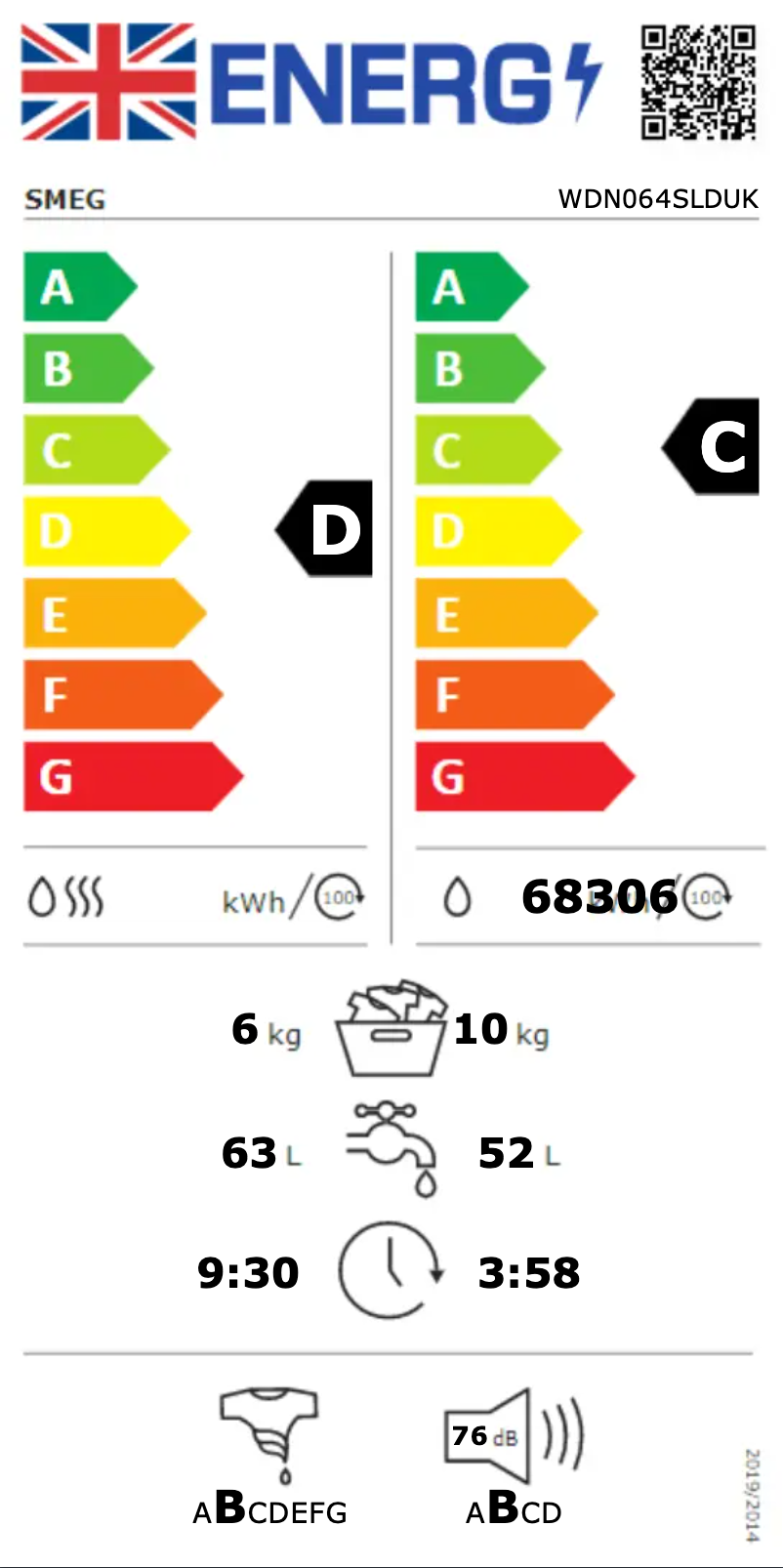 Image de la première page du manuel de l'appareil WDN064SLDUK