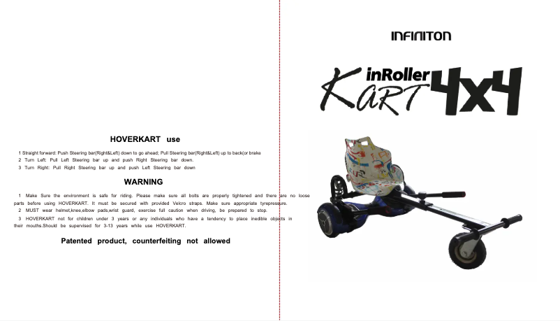 Page n°1 - Manuel utilisateur Infiniton Inroller Kart 4x4