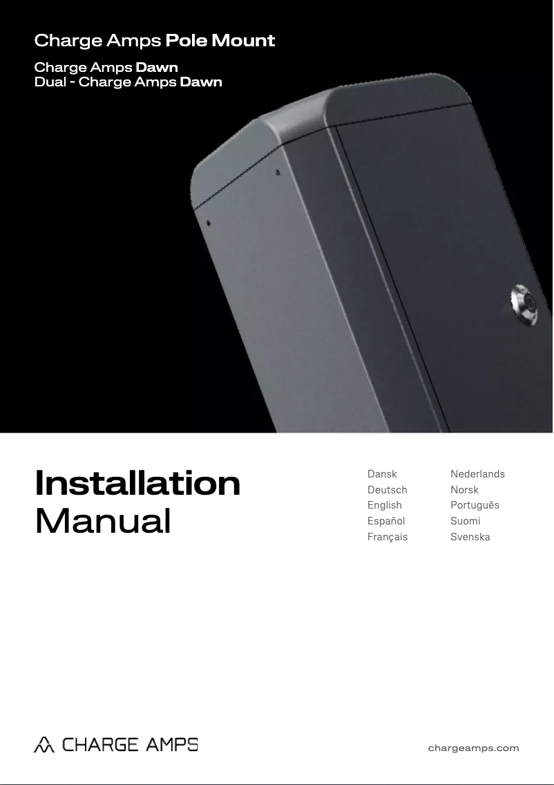 Page 1 de la notice Manuel utilisateur Charge Amps Dawn Pole Mount