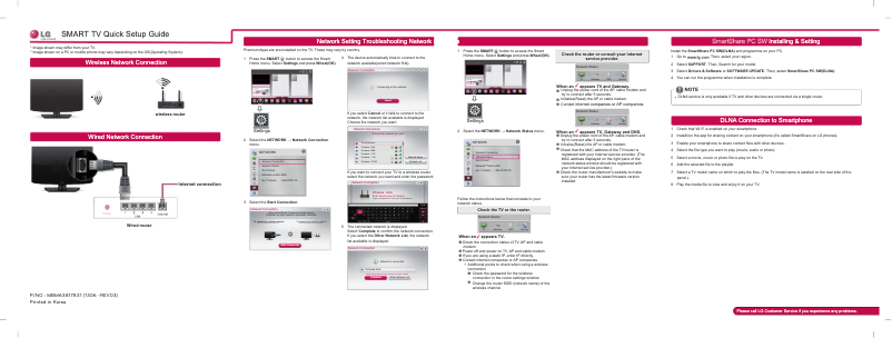 Page 1 de la notice Guide d'installation LG 55LA970Y