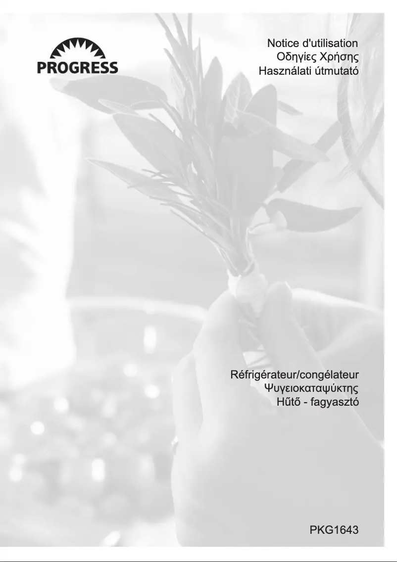 Page n°1 - Manuel utilisateur Progress PKG1643