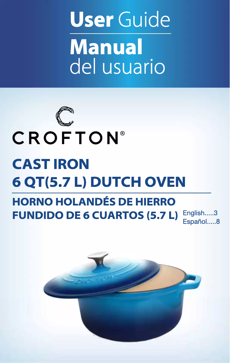 Page n°1 - Manuel utilisateur Crofton Cast Iron 6 Qt. Dutch Oven