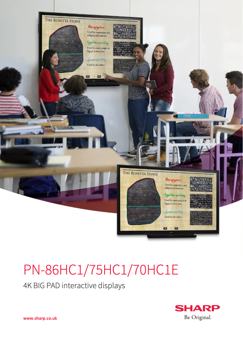 Page 1 de la notice Brochure Sharp PN-86HC1