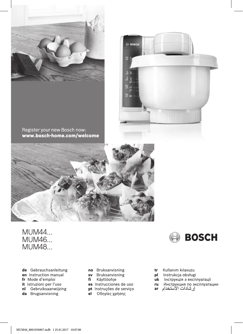 Page 1 of the manual User Manual Bosch MUM4835
