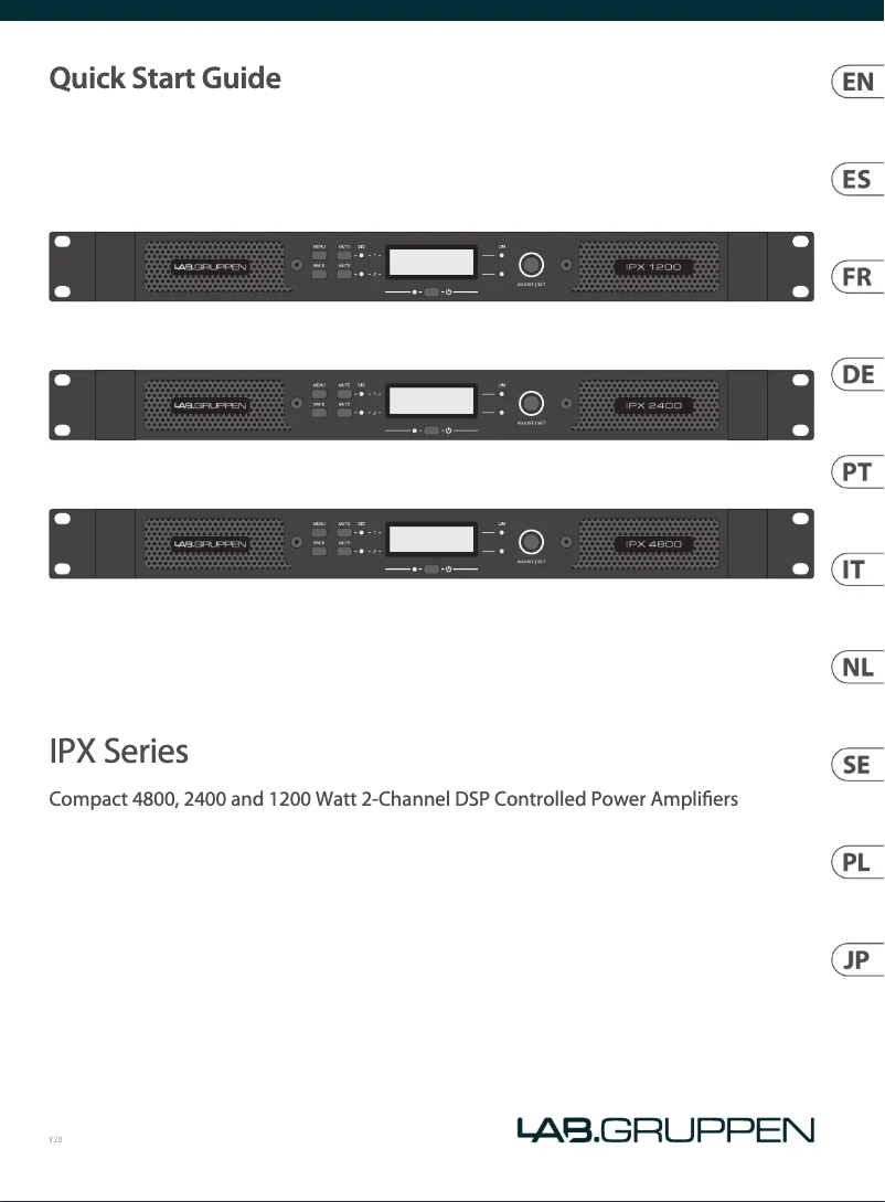 Page 1 de la notice Manuel utilisateur Lab Gruppen IPX 4800
