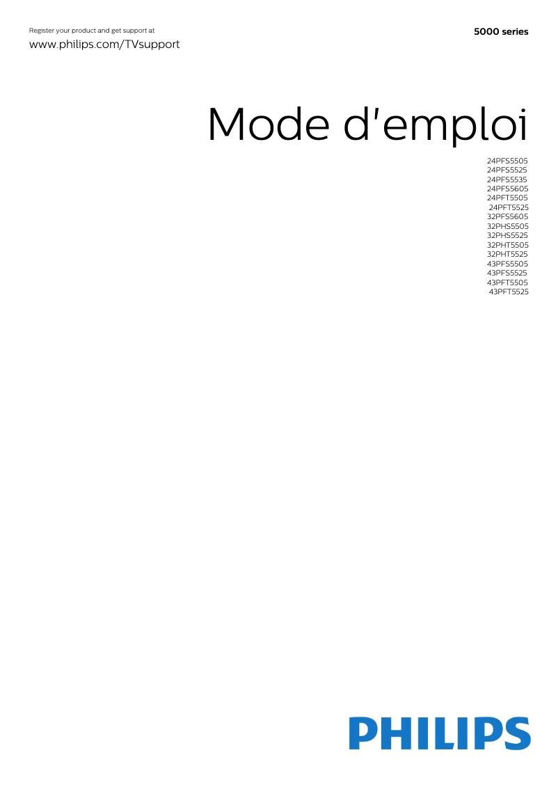 Image de la première page du manuel de l'appareil 32PHT5505