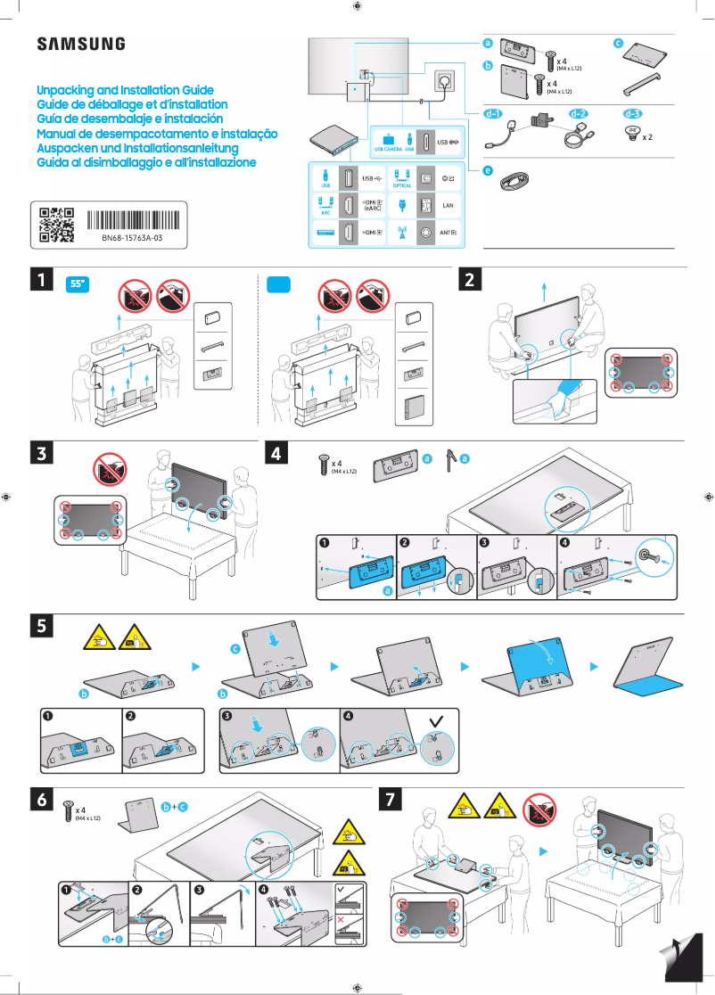 Page 1 de la notice Manuel utilisateur Samsung QA65QN800CG