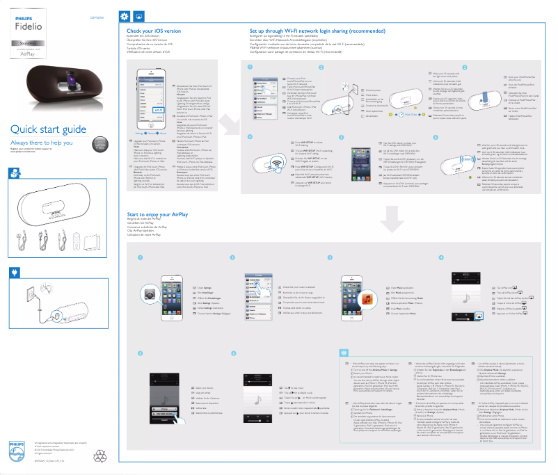 Image de la première page du manuel de l'appareil Fidelio DS9100W