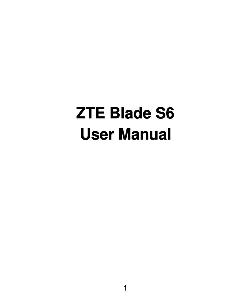 Image de la première page du manuel de l'appareil Blade S6