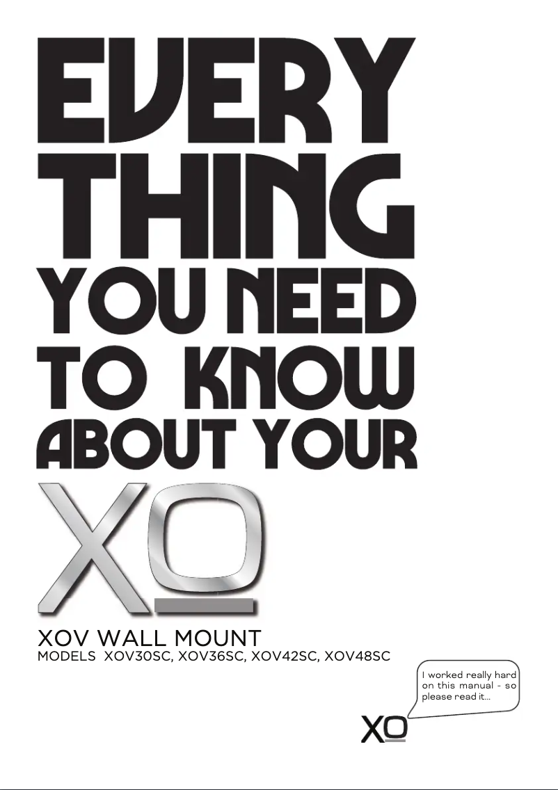 Image de la première page du manuel de l'appareil XOV30SC