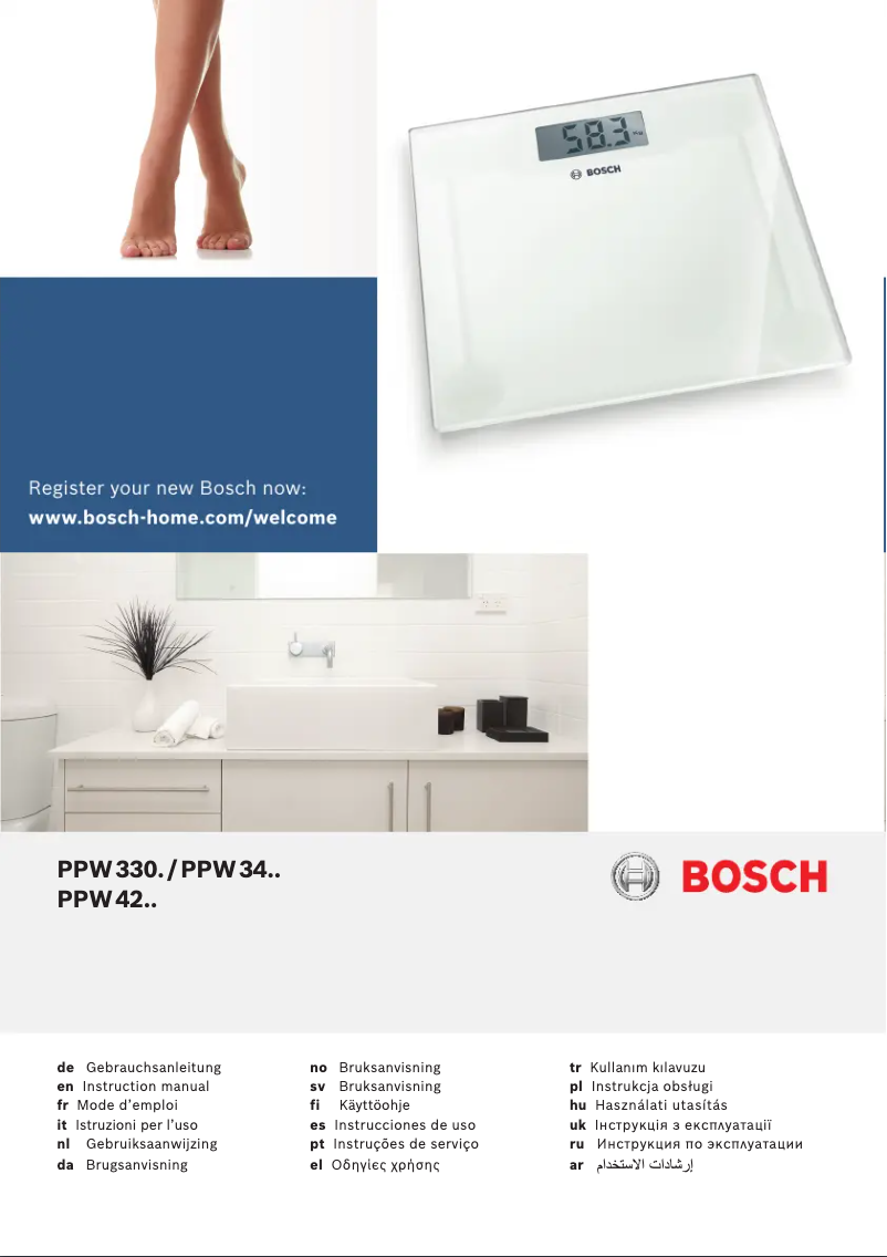 Page n°1 - Manuel utilisateur Bosch PPW3300