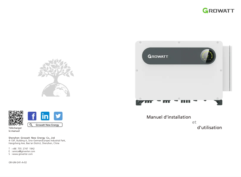 Image de la première page du manuel de l'appareil MAX 100-125KTL3-X LV