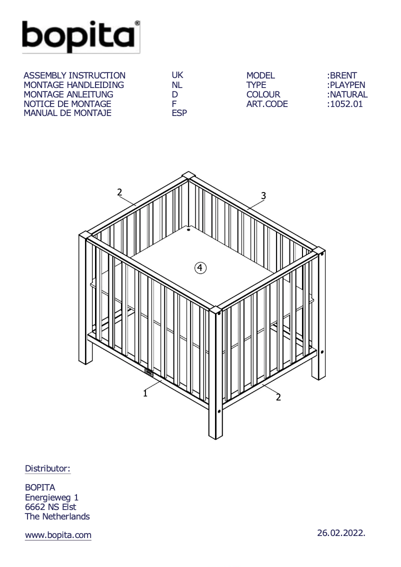 Page n°1 - Manuel utilisateur Bopita Brent
