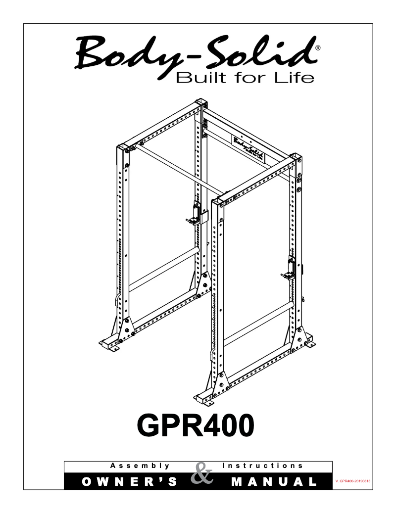 Image de la première page du manuel de l'appareil GPR400