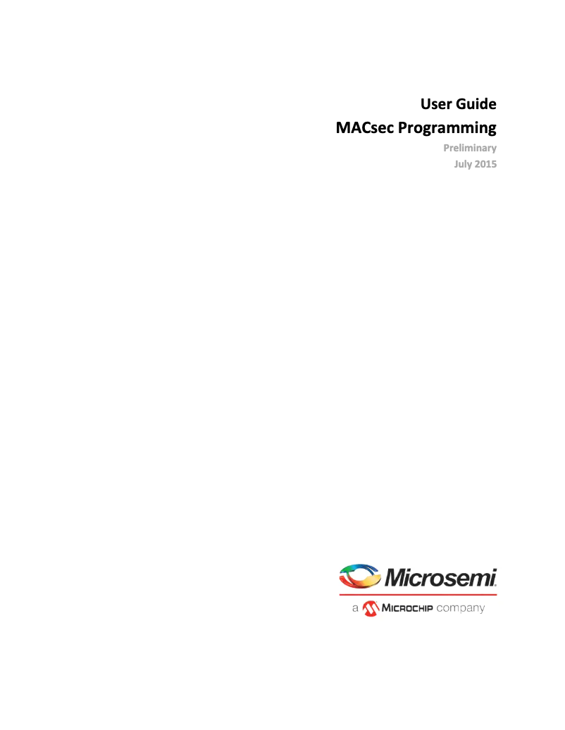Page 1 de la notice Manuel utilisateur Microchip VSC8584