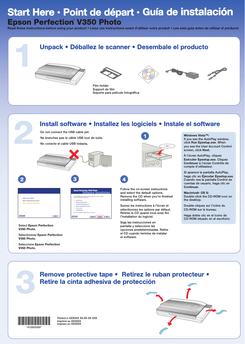 Página 1 del manual Manual de usuario Epson Perfection V350 Photo