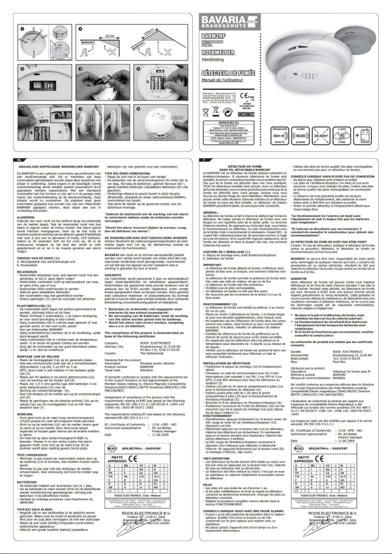 Página 1 del manual Manual de usuario Bavaria BARM2RF