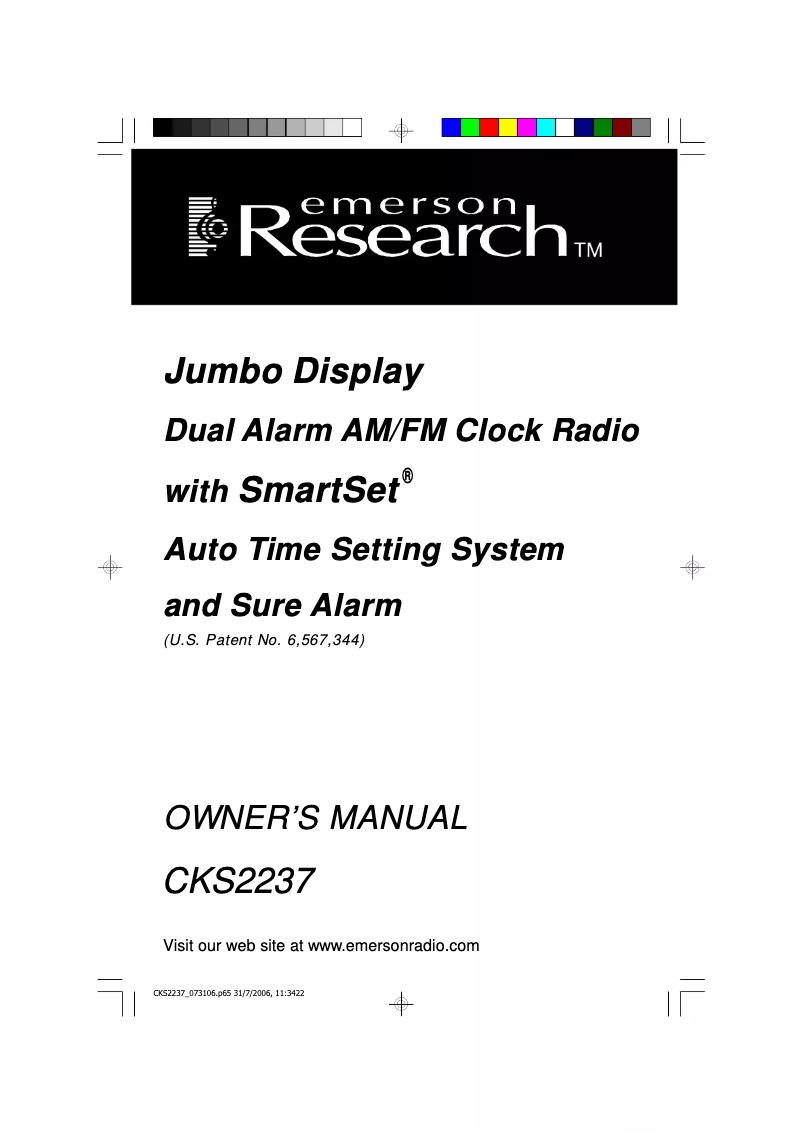 Image de la première page du manuel de l'appareil CKS2237