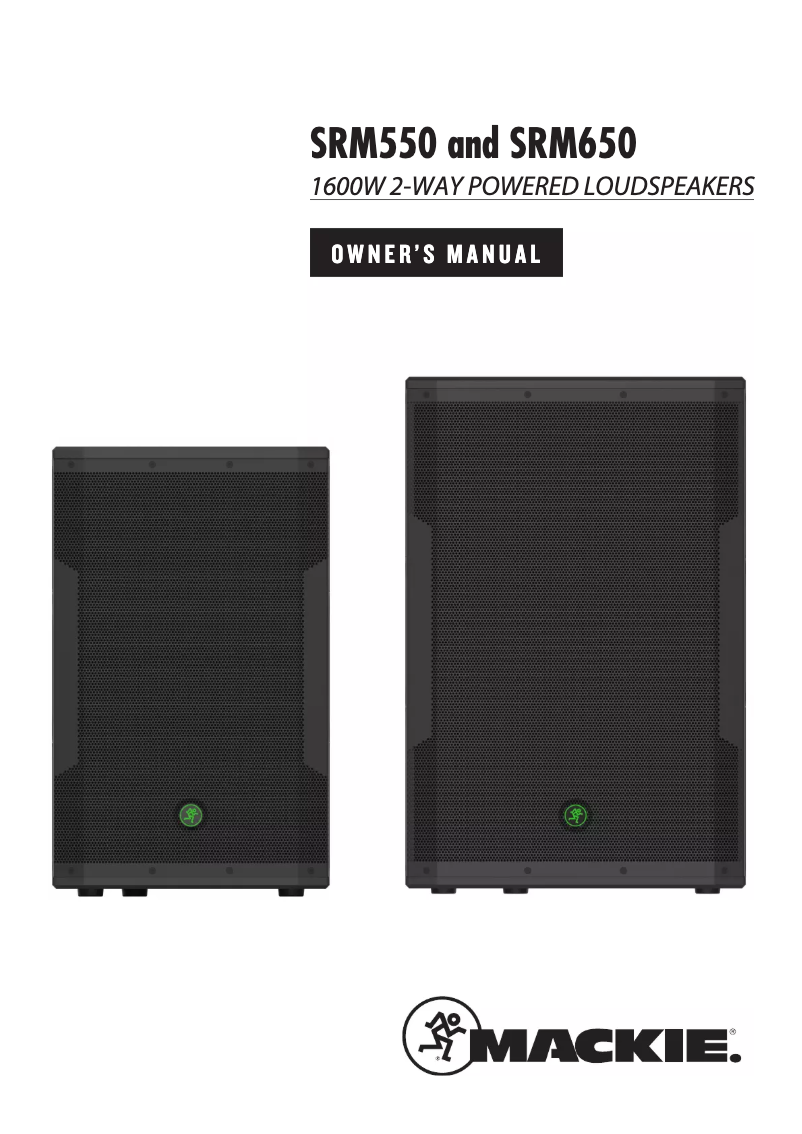 Page 1 de la notice Manuel utilisateur Mackie SRM550