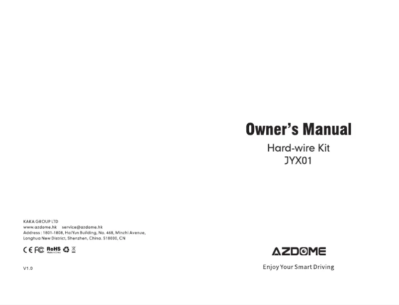 Page 1 de la notice Manuel utilisateur AZDome JYX01