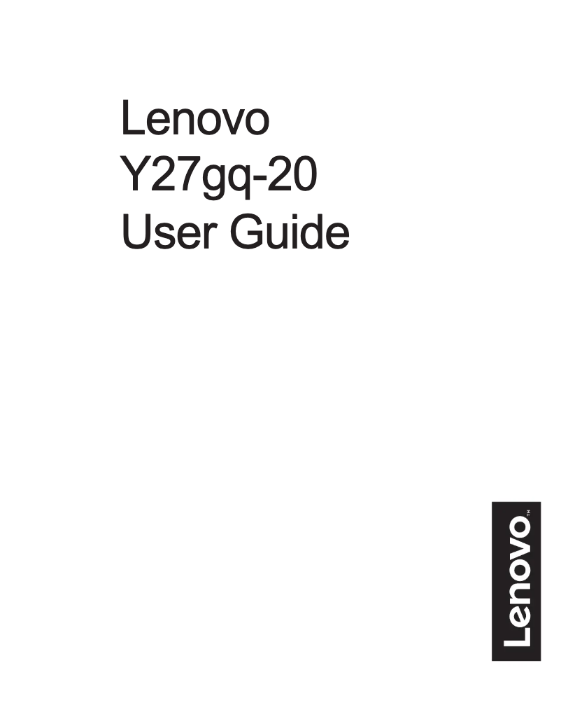 Page 1 de la notice Manuel utilisateur Lenovo Legion Y27gq-20