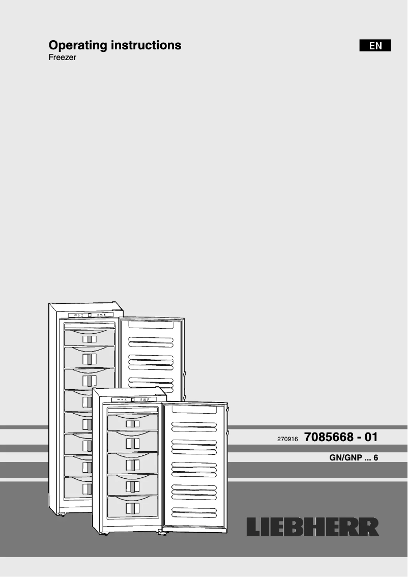 Page 1 de la notice Manuel utilisateur Liebherr GNP 3056 Premium NoFrost