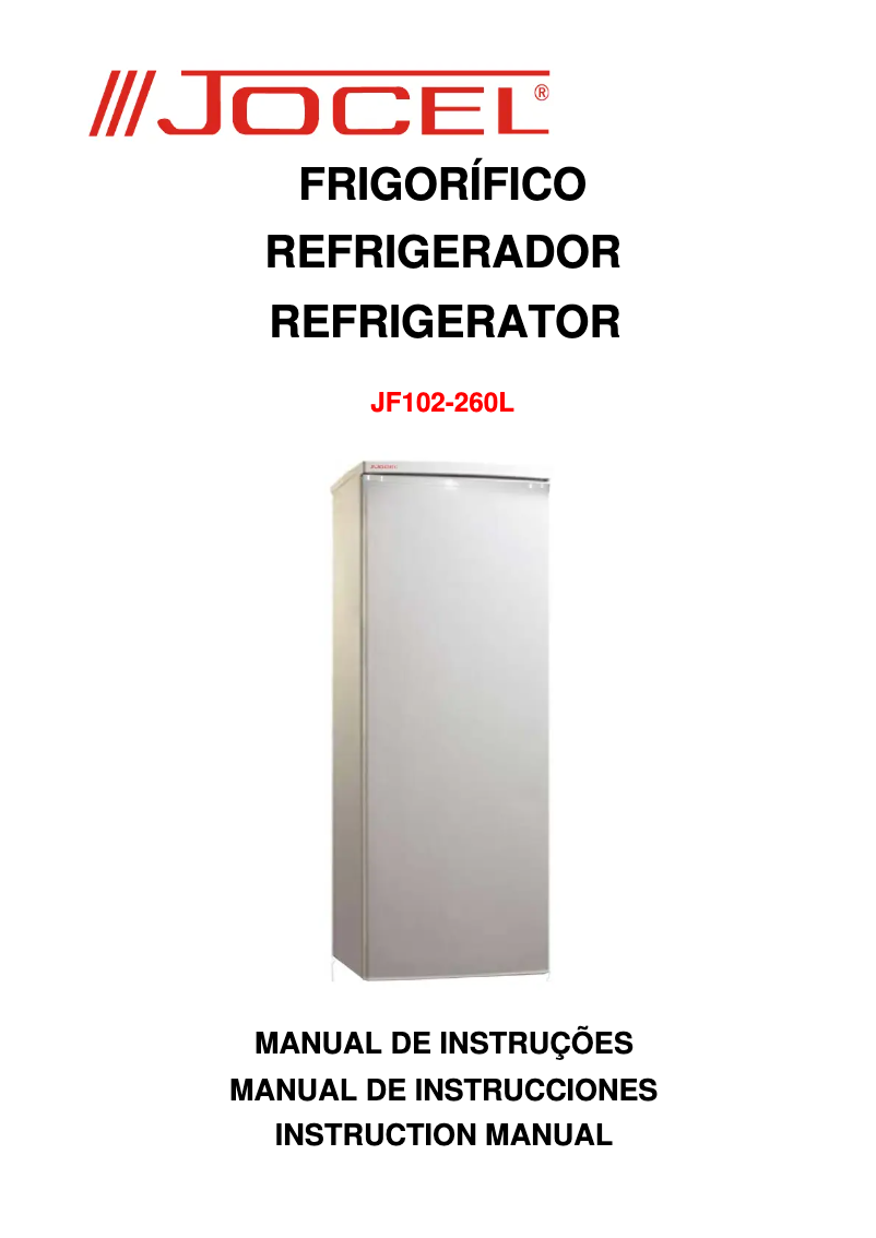 Image de la première page du manuel de l'appareil JF102-260L