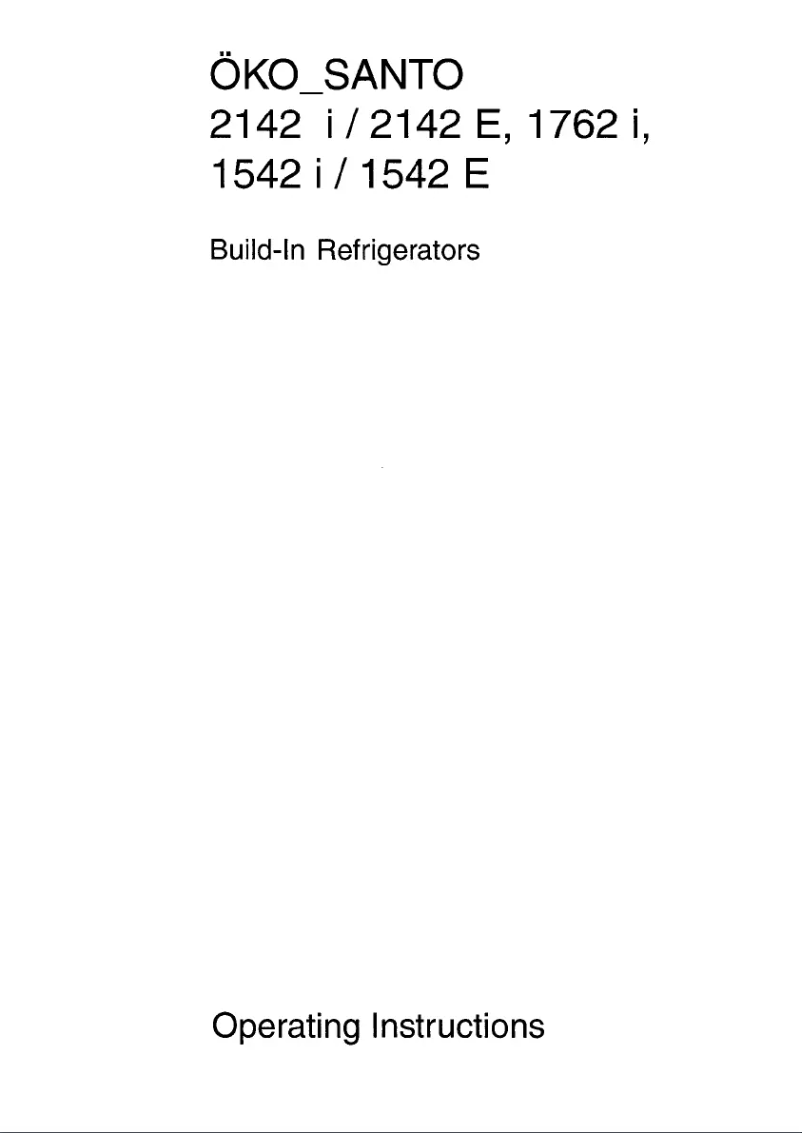 Image de la première page du manuel de l'appareil Santo 2142-1 I