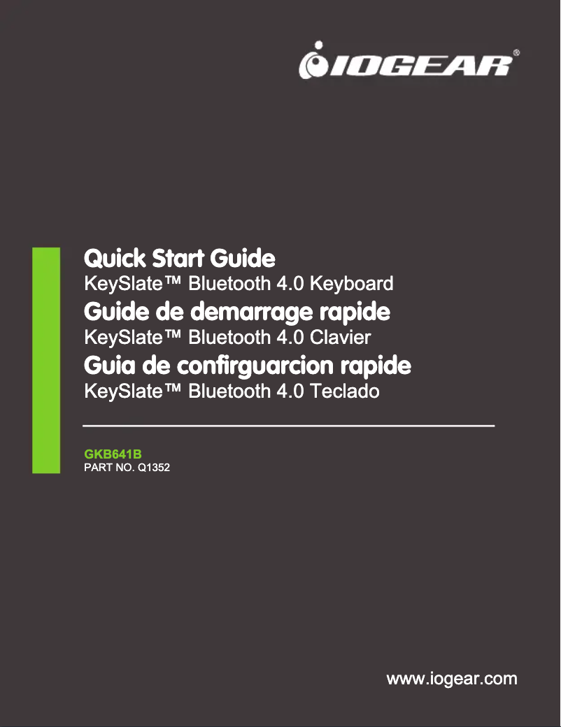 Page n°1 - Manuel utilisateur iogear KeySlate GKB641B