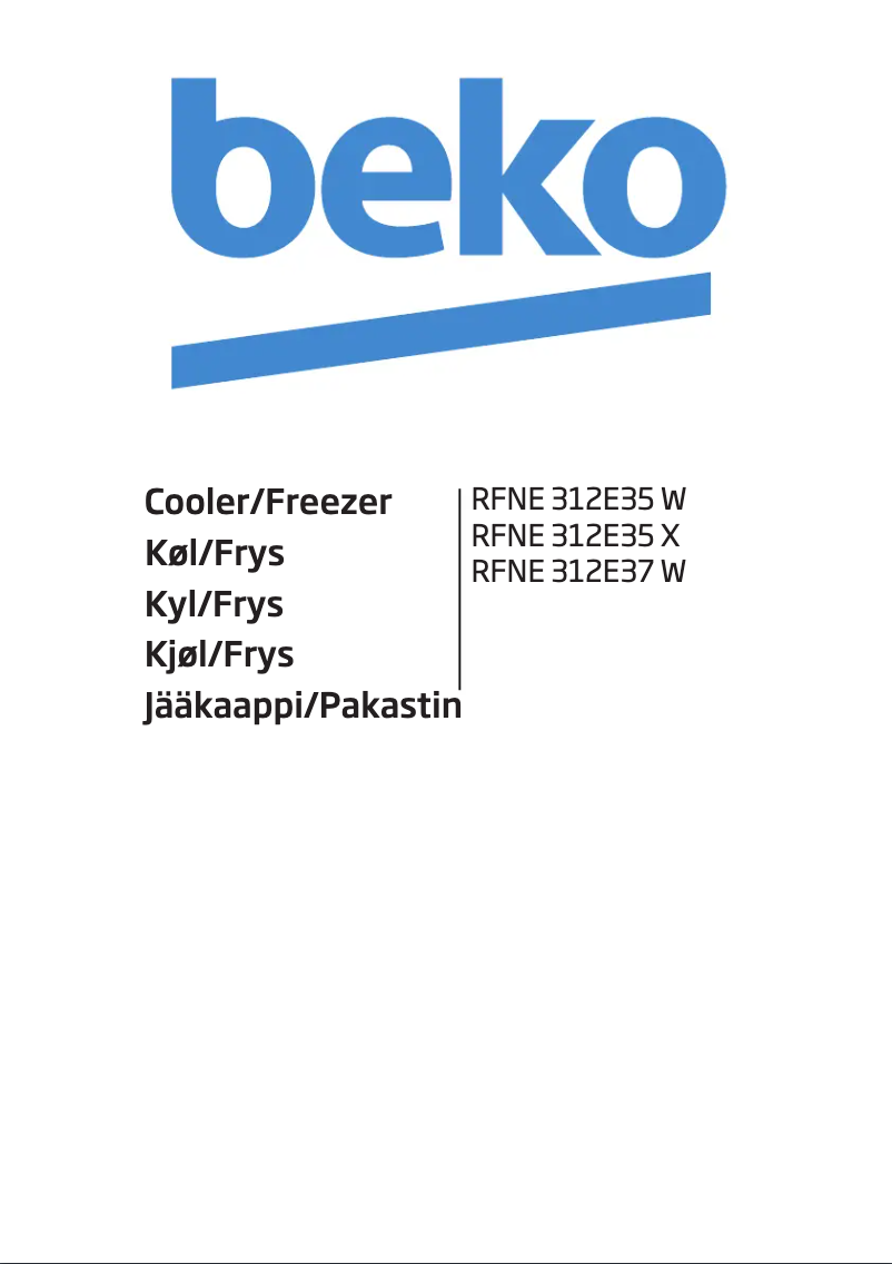 Image de la première page du manuel de l'appareil RFNE 312E37 W