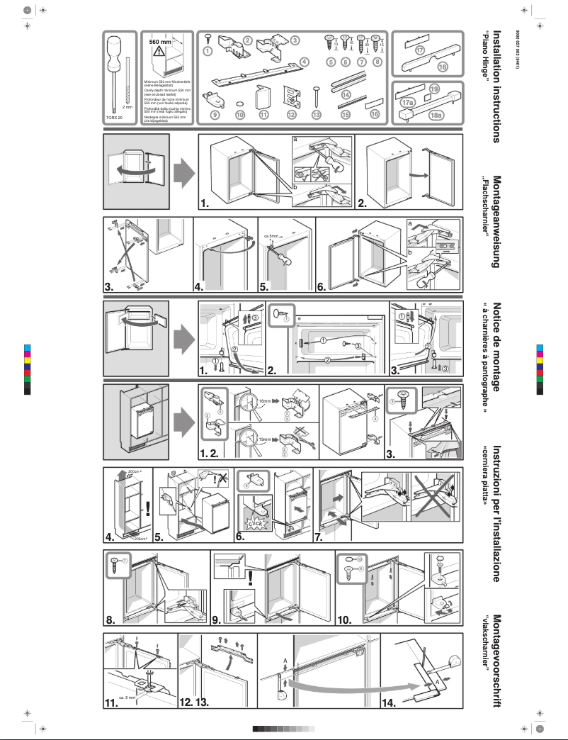 Page 1 de la notice Guide d'installation Bosch KIC38A51