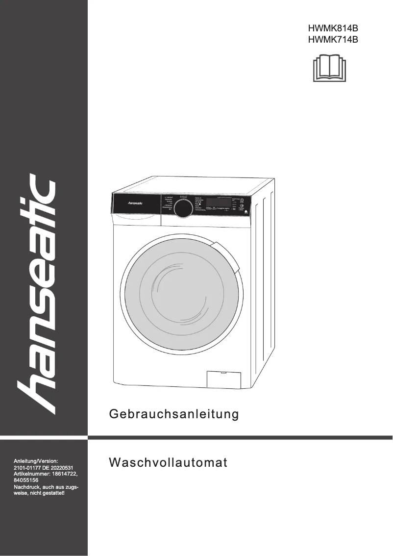 Page n°1 - Manuel utilisateur Hanseatic HWMK814B