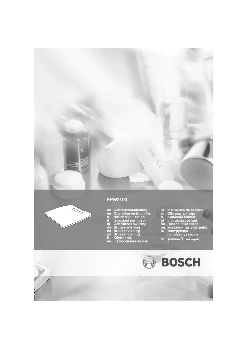 Page 1 de la notice Manuel utilisateur Bosch Axxence easy PPW3100