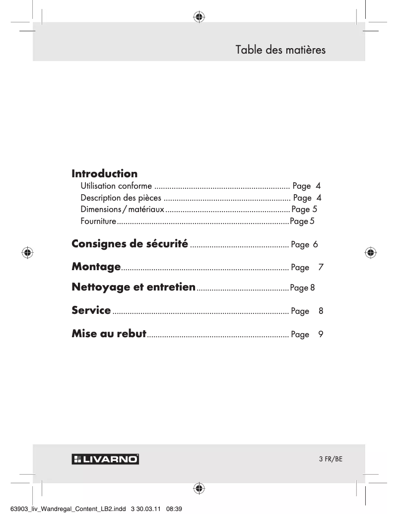 Image de la première page du manuel de l'appareil IAN 63903