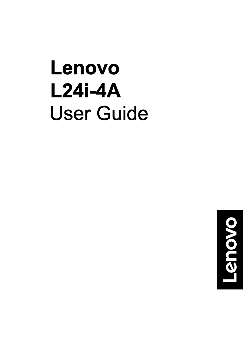 Page n°1 - Manuel utilisateur Lenovo L24i-4A