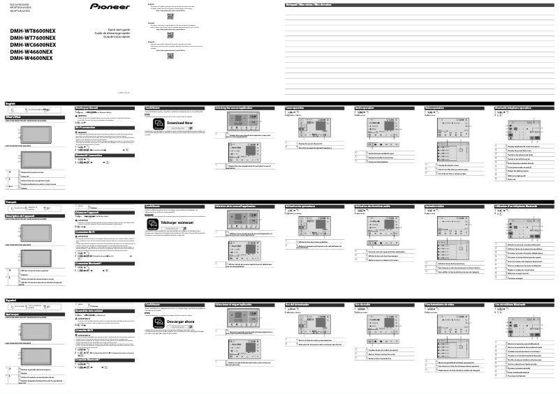 Page n°1 - Guide de démarrage rapide Pioneer DMH-W4600NEX