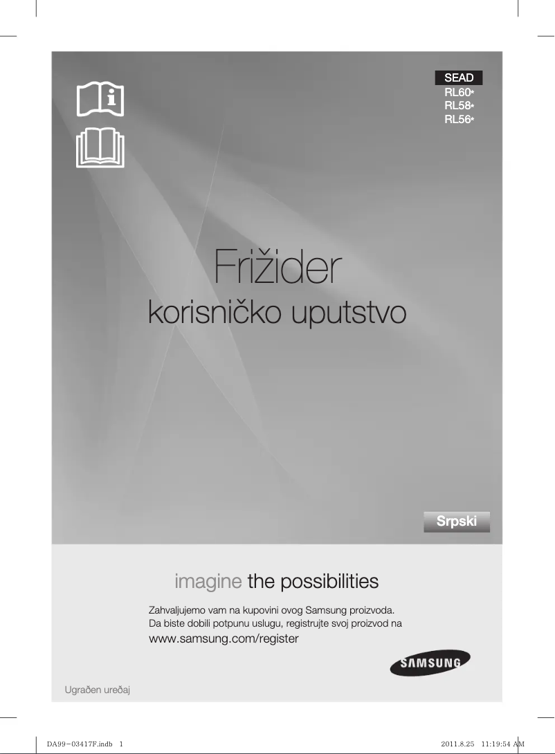 Page n°1 - Manuel utilisateur Samsung RL56GEGTS