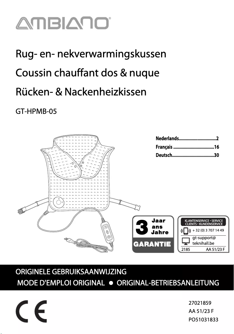 Page n°1 - Manuel utilisateur Ambiano GT-HPMB-05