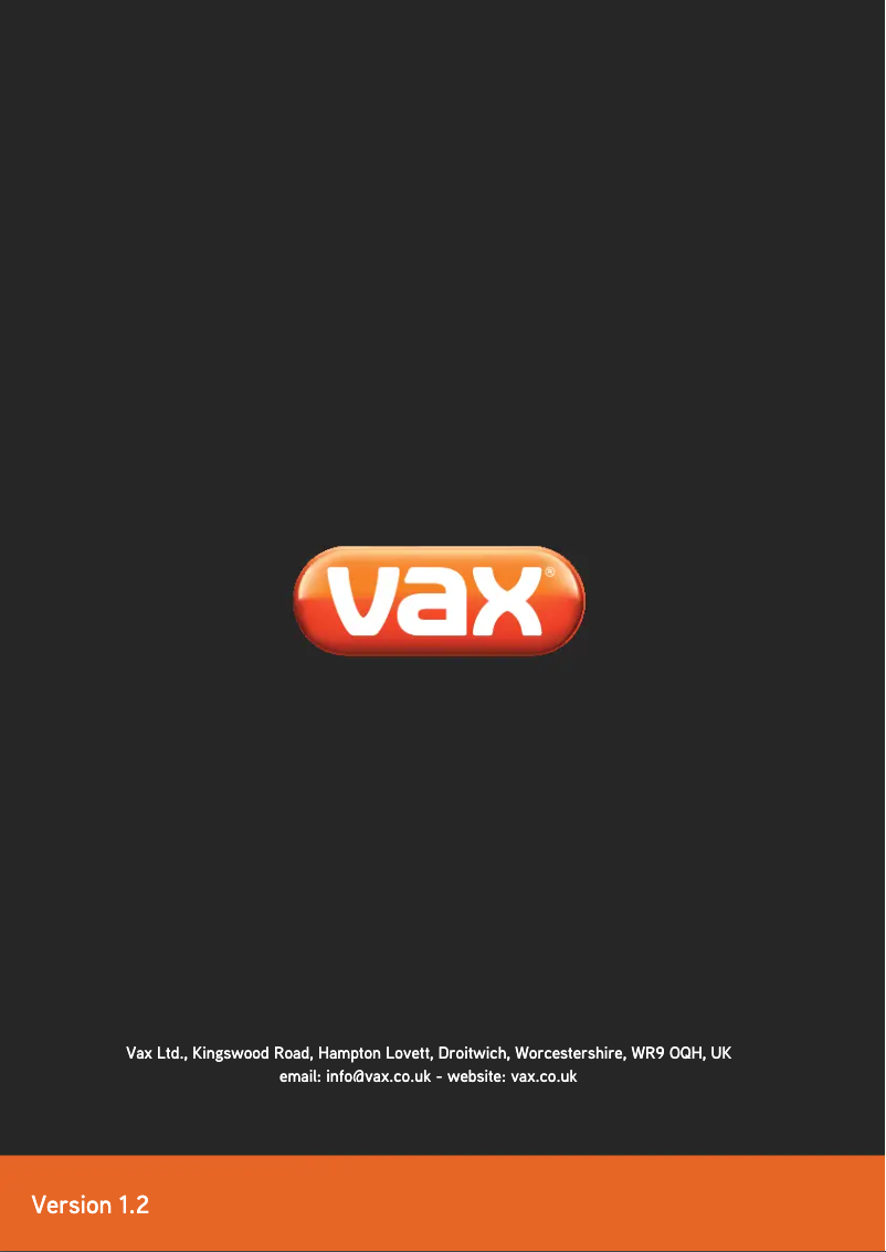 Page 1 de la notice Manuel utilisateur Vax S4