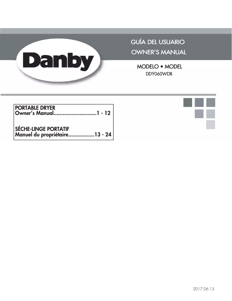 Page 1 de la notice Manuel utilisateur Danby DDY060DB