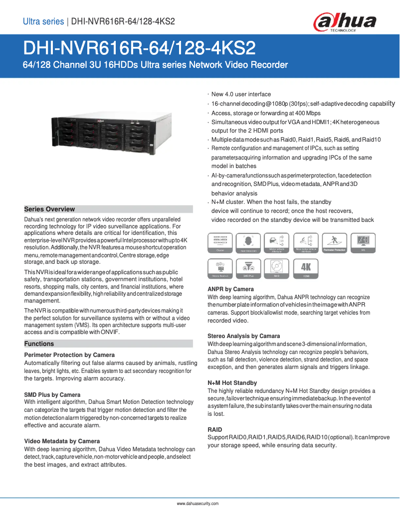 Image de la première page du manuel de l'appareil NVR616R-64/128-4KS2