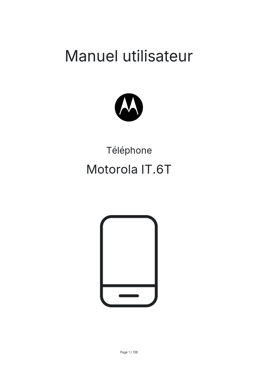 Image de la première page du manuel de l'appareil IT.6T