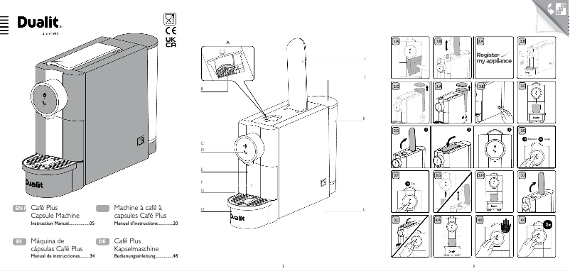 Page n°1 - Manuel utilisateur Dualit Café Plus