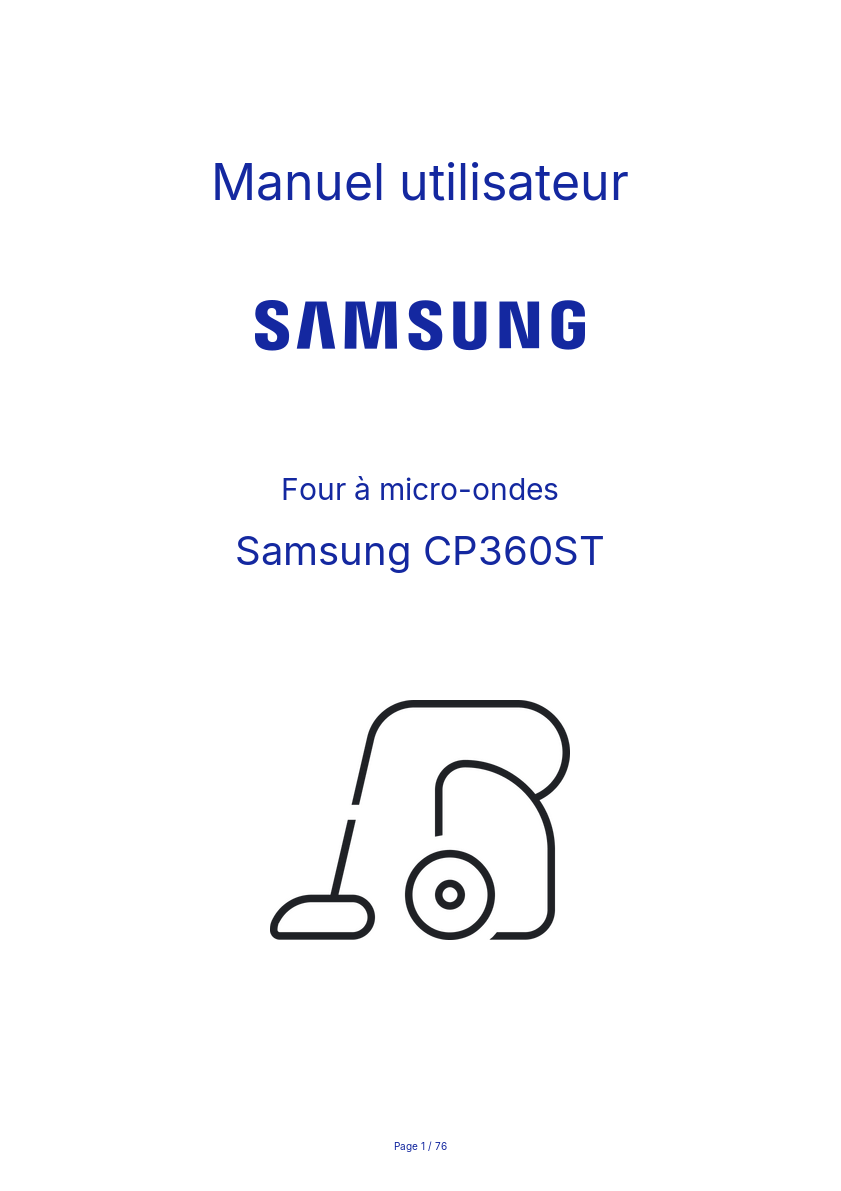 Image de la première page du manuel de l'appareil CP360ST