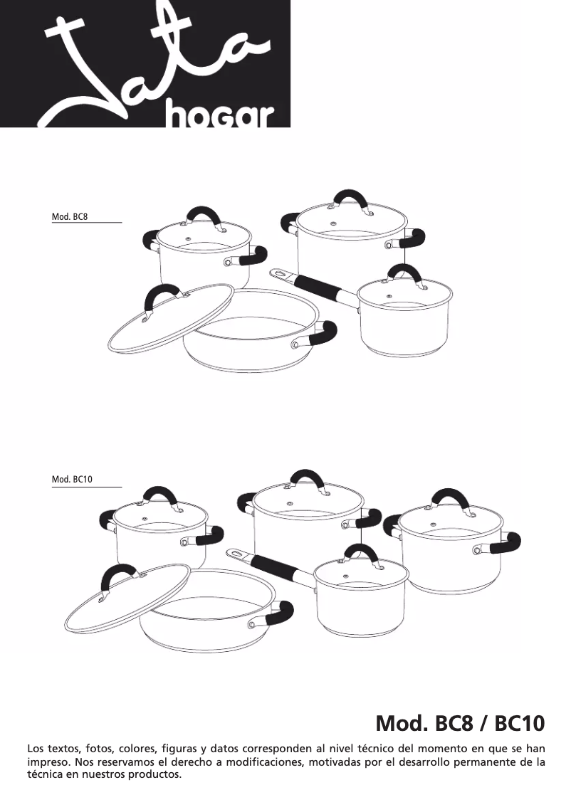 Page 1 de la notice Manuel utilisateur Jata BC8