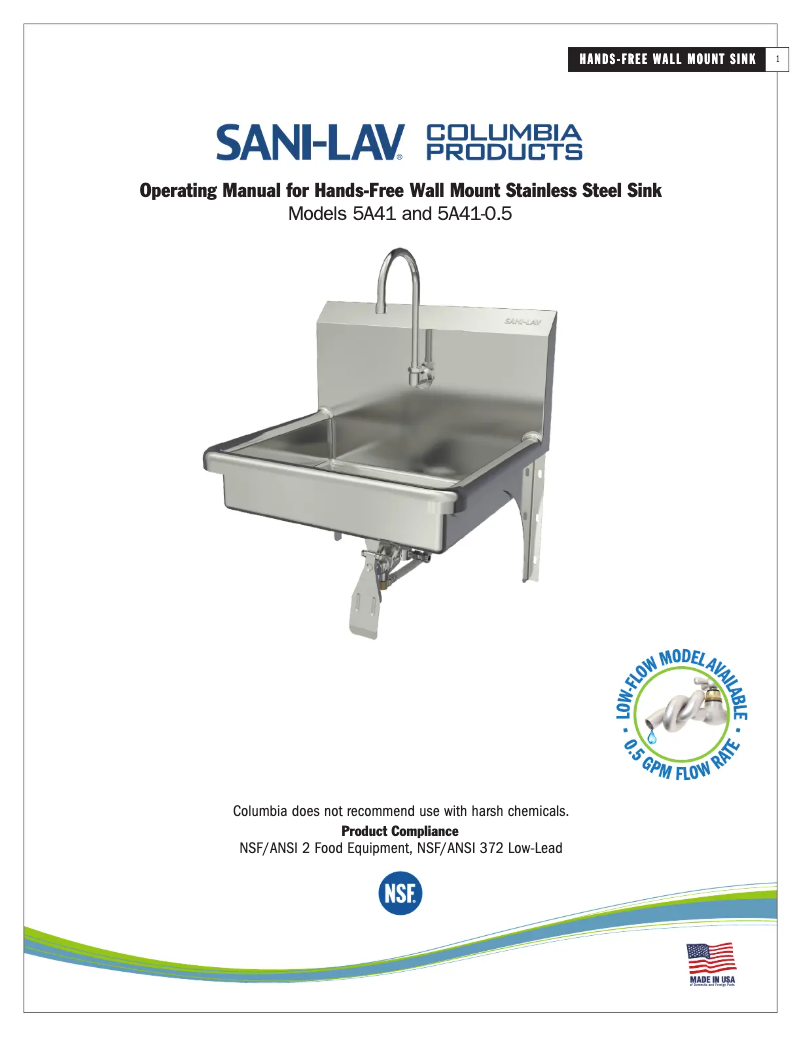 Página 1 del manual Manual de usuario Sani-Lav 5A41