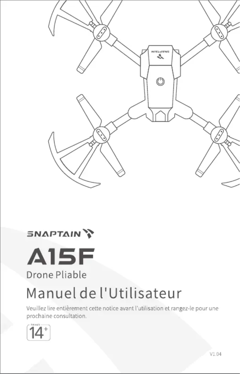 Page 1 de la notice Manuel utilisateur Snaptain A15F