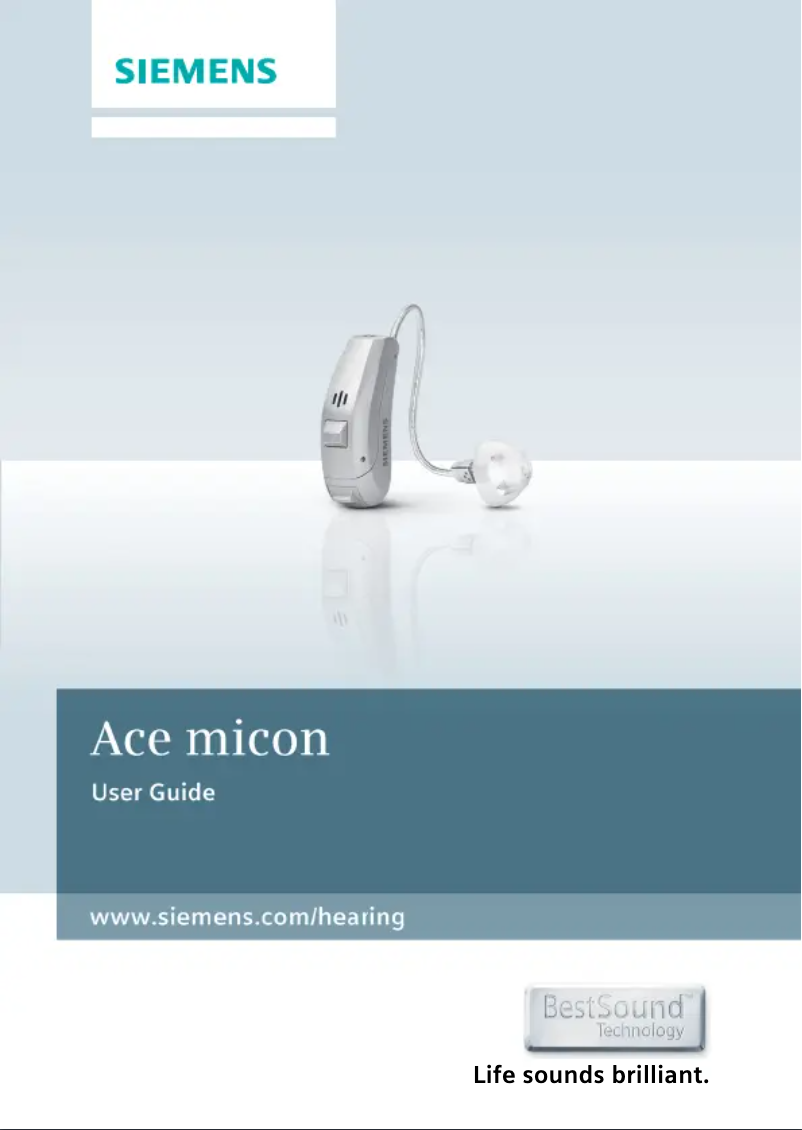 Página 1 del manual Manual de usuario Siemens Ace micon