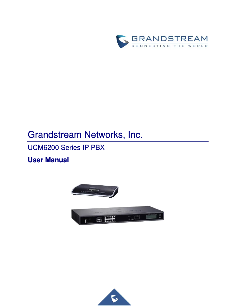 Page 1 de la notice Manuel utilisateur Grandstream UCM6200
